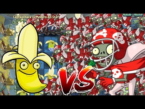 Plants vs Zombies 2 Epic Hack : Banana Launcher vs All-Star Zombies