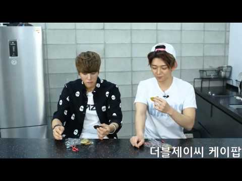 150605 JJCC - 더블제이씨 Simba & San Cheong eat snacks