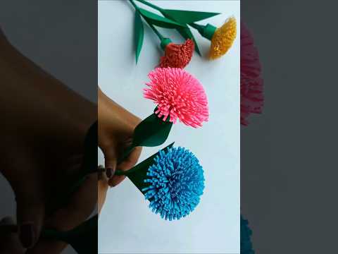 Paper flower making tutorial || How to make paper flowers || flower making with paper