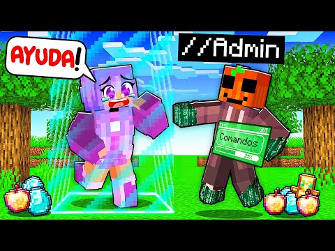 Usé COMANDOS de ADMINISTRADOR en Un SOLO BLOQUE en Minecraft!