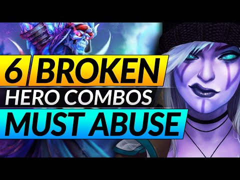 6 ABSOLUTELY BROKEN Hero Combos - BEST Picks for EASY MMR - Dota 2 Drafting Tips Guide