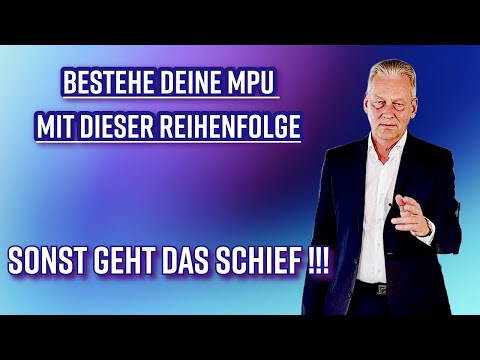 Argumentiere beim MPU Gutachter genau in dieser Reihenfolge weil du sonst nicht bestehen wirst