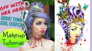 Makeup Tutorial - Off With Her Head Ghost Town Girl Cosplay |Kylie The Jellyfish|