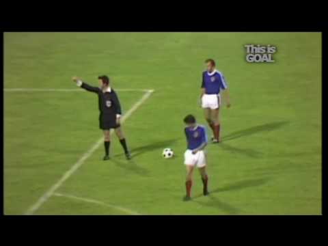 Goal! Dragan Dzajic. UEFA Euro 1976. 3/4 Place. Play-off. Netherlands - Yugoslavia