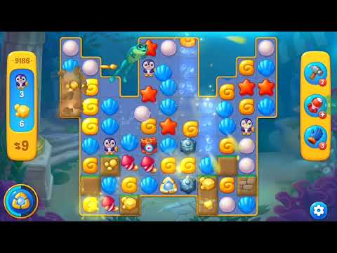 Fishdom Easy Level 9186 (with full seashell) @choraelmin