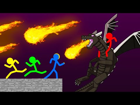 Stickman VS Minecraft: Dragon Battle - AVM Shorts Animation