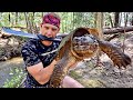 Snapping Turtle Catch n' Cook!