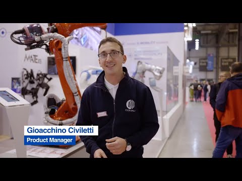 Comau people at Bi-Mu 2024, S-Family Robot