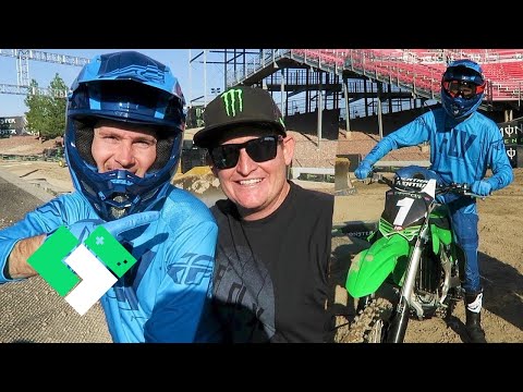 Dirt Bike Experience With Ricky Carmichael! Riding On A Supercross Track! | Clintus.tv