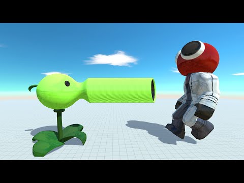 Which Team Will Win? Peashooter vs Rainbow Friends Red - Animal Revolt Battle Simulator