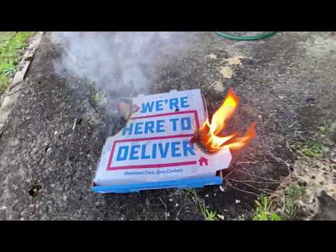 Can You Microwave a Pizza Box? SETTING A DOMINOS BOX ON FIRE