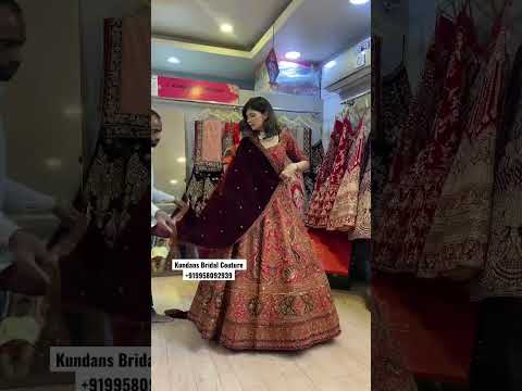 Beautiful bridal Unique colour and design￼❤️ from Kundans Bridal Couture #beautiful #shorts #bridal￼