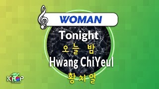 [KPOP MR 노래방] 오늘 밤 - 황치열 (Woman Ver.)ㆍTonight - Hwang ChiYeul