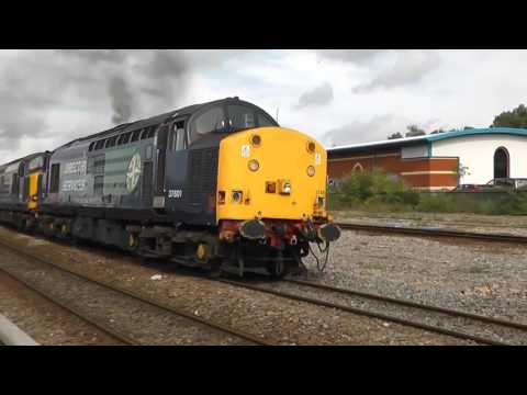 DRS 37601-37612 on stock positioning move departing Newton Abbot 29-09-2016(HD)