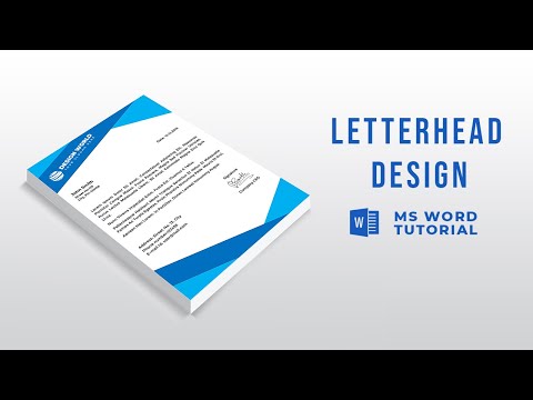 Letterhead Design in just 5 minutes MS Word Tutorial