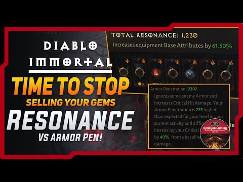 Time To Stop Selling Your Gems - Resonance Vs Armor Pen - Full Test - Diablo Immortal
