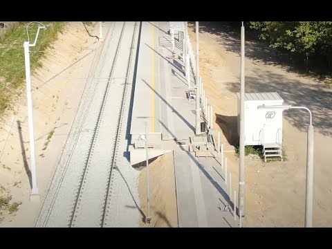 Zawiercie z lotu drona - nowy peron