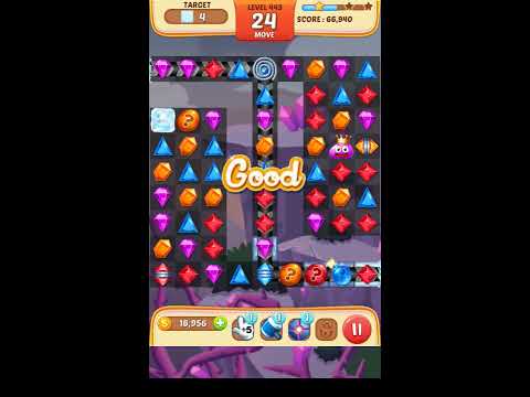 Jewel Match King Level 443 - Walkthrough ( No Booster )