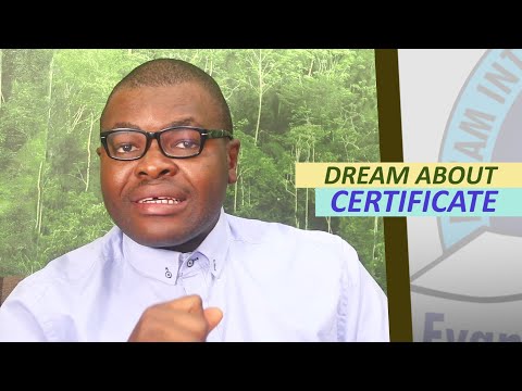 DREAM ABOUT CERTIFICATE - Evangelist Joshua Orekhie
