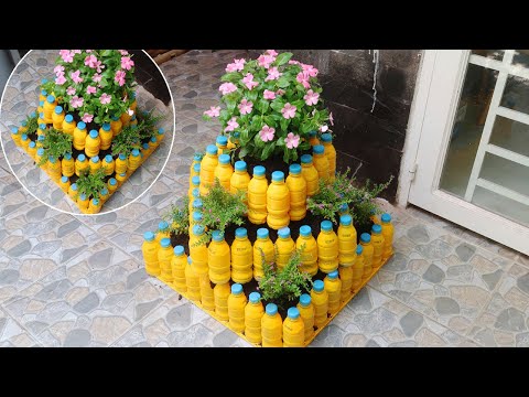 Amazing ideas for Making Flower Pot Recycling plastic Bottles into flower Pot