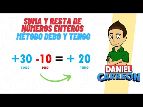 SUMA Y RESTA DE NUMEROS ENTEROS MÉTODO DEBO Y TENGO Super facil - Para principiantes