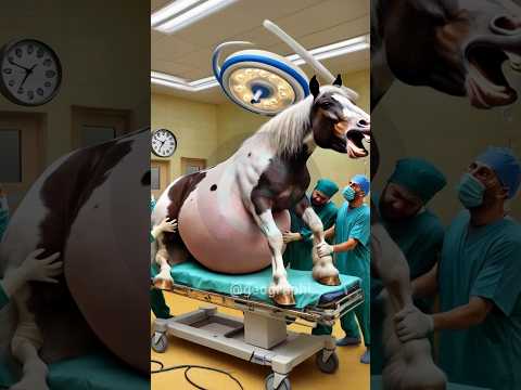 A pregnant pinto horse need help rescue by doctors #humanity #animals #horse #veternary