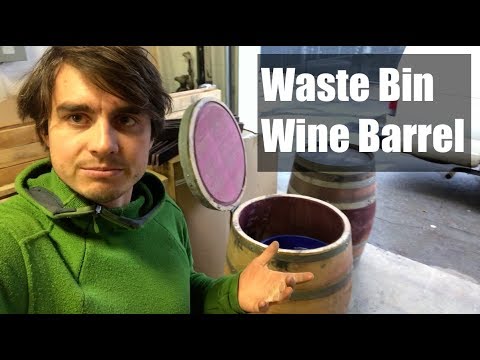 Custom Waste Bin Wine Barrel - New Addition To Barrel Rental Line