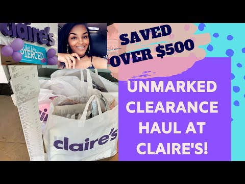 UNMARKED CLEARANCE at Claire’s, Haul SAVED OVER $500
