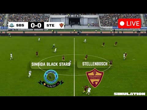 🔴LIVE: Singida Black Stars vs Stellenbosch FC – CAF CC 2025/26 | PES 21 Full Match Simulation