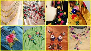 Hand embroidery designs for dresses / hand embroidered summer dresses #embroidered #embroidery #diy 