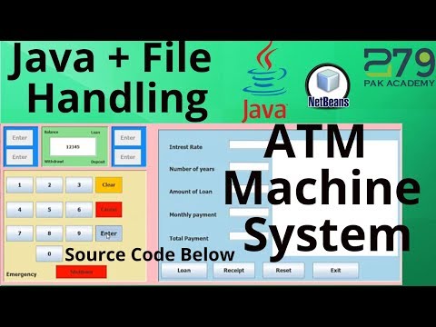 File Handling In Java Atm Machine With Source Code