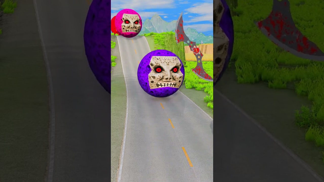 Big & Small Moon Cars vs Giant Batarang Ep.3 - BeamNG.drive