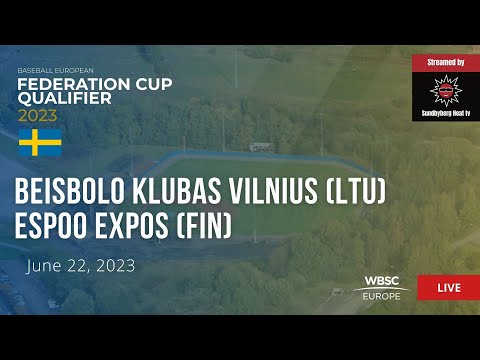 5 Baseball European Federation Cup Qualifier SWE: Beisbolo Klubas Vilnius (LTU) VS Espoo Expos (FIN)