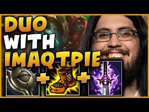 DUOING WITH IMAQTPIE!!! HARD CARRYING TO CHALLENGER!!! PYKE VS DRAVEN! PATCH 9.12