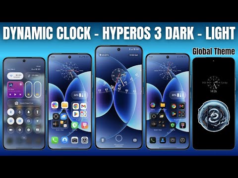 HyperOS 3 Dark - Light iCon Pack & Dynamic Clock Widgets For Xiaomi Global