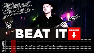 a€MICHAEL JACKSONa€‘[ Beat It ] cover by Masuka | LESSON | GUITAR TAB