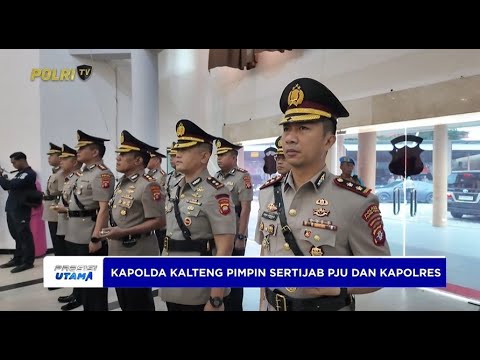 KAPOLDA KALTENG PIMPIN SERTIJAB, TIGA PEJABAT UTAMA DAN TUJUH KAPOLRES RESMI BERGANTI
