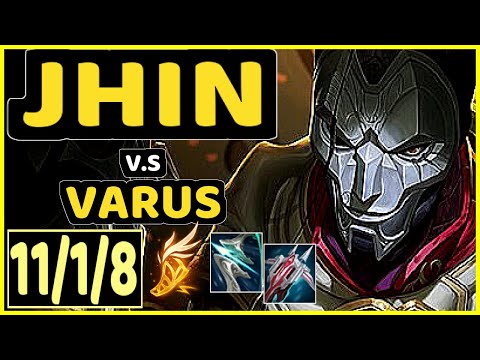 JHIN vs VARUS - 11/1/8 KDA BOTTOM ADC GAMEPLAY - EUW Ranked GRANDMASTER
