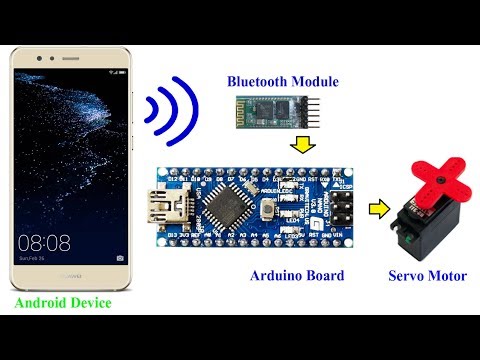 servo motore via bluetooth android con arduino, diy,
