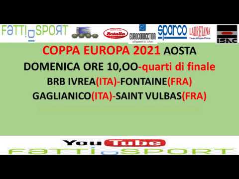 Bocce : Coppa Europa  2021 -  Programma Gare  Domenica 5 Settembre 2021 - Aosta