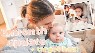 3 month baby update + we went to Target for the first time!