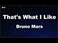 That S What I Like Bruno Mars Karaoke No Guide Melody Instrumental