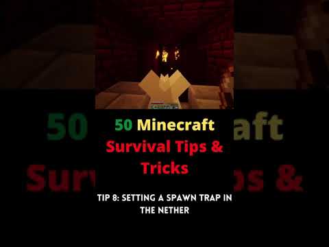50 Minecraft Survival Tips & Tricks | Setting A Spawn Trap In The Nether