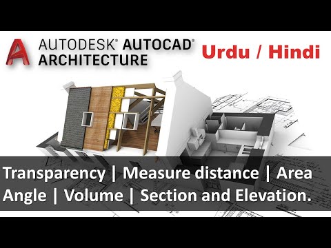 Transparency | Measure distance | Area | Angle | Volume | Section and Elevation