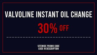 Valvoline Instant Oil Change Promo Code 2025 March