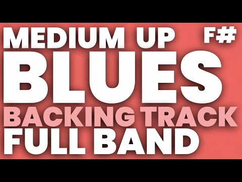 Blues in F# Jazz Backing Track Swing 180 bpm Brushes - FULL BAND