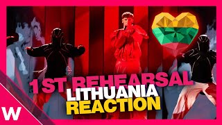 🇱🇹 Lithuania First Rehearsal (REACTION) Silvester Belt Luktelk @ Eurovision 2024