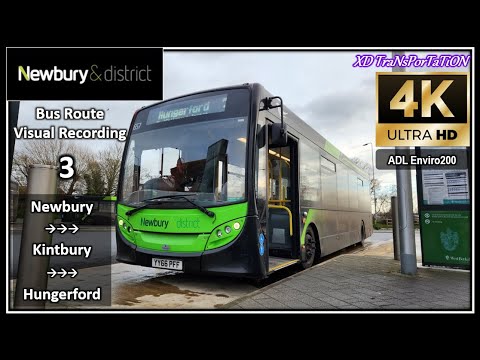 [Newbury & District] 3 ~ Newbury Wharf ➝ Hungerford, Library (Small diversion)【4K UW】