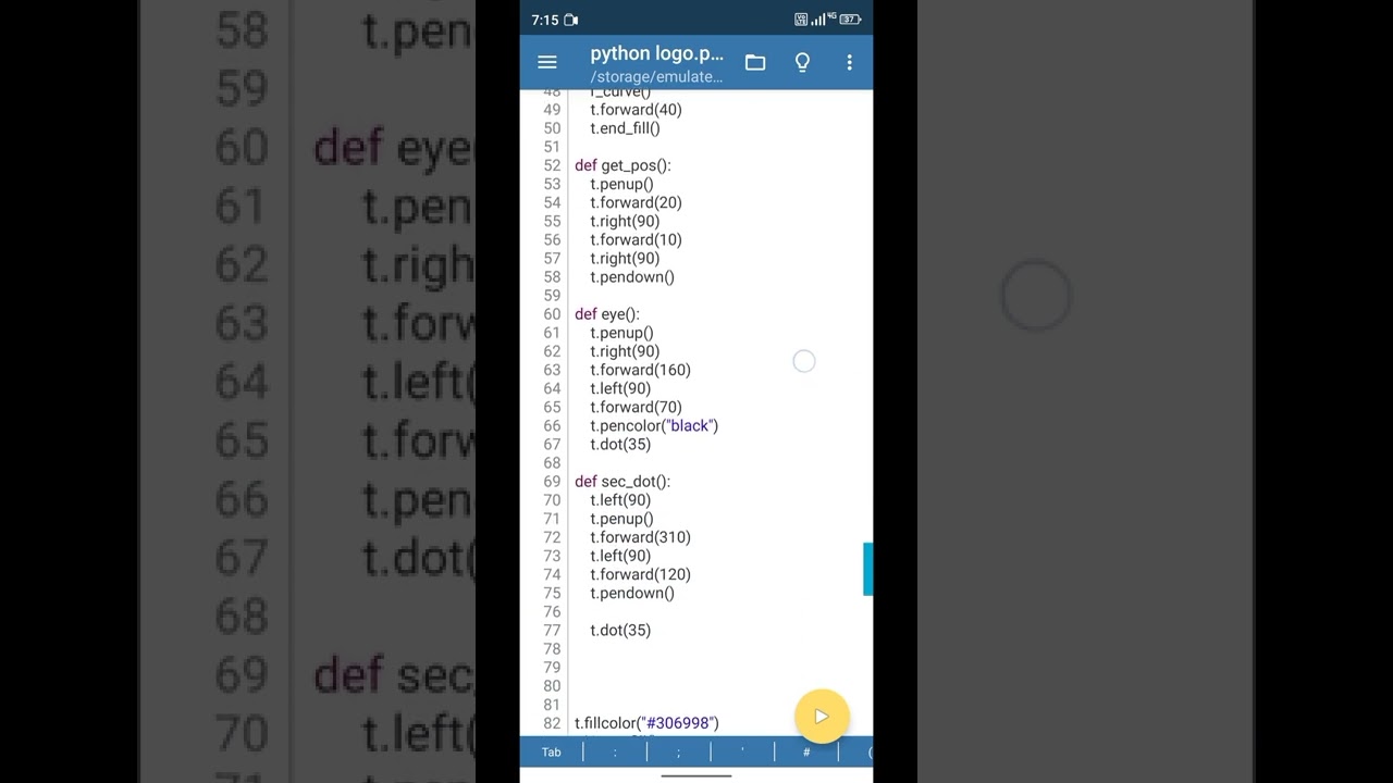 Python Logo Using Python Turtle | Python Turtle Graphics | Python Turtle Coding | #shorts