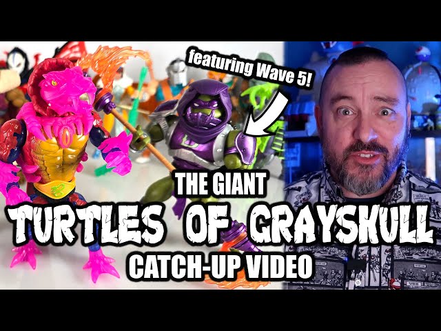 Vídeo relacionado con Masters of the Universe Origins Turtles of Grayskull Rattlor Figura de acción articulada de la Guerra de los reptiles, juguete de villano ninja de la unión de los mundos de las Tortugas y MOTU, JBN01